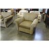 Image 2 : PAIR OF ULPHOSTERED ROLLED ARM LIVING ROOM CHAIRS