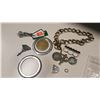 Image 2 : MENS WATCH CHAIN RING AND MONEY CLIP AND BAG OF TOKENS ETC