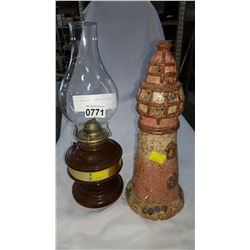 OIL LAMP AND LIGHTHOUSE DECOR