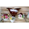 Image 1 : THREE CHINA FLORALS AND CARLTON ROUGE ROYALE VASE