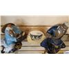 Image 2 : LOT OF ASIAN FIGURES ETC AND MAJOLICA WALL POCKET