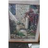 Image 2 : LEP "THE GARDEN STEPS" BY TRINIDAD, CHARCOAL PRINT, AND FRAME