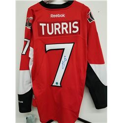 KYLE TURRIS SIGNED SENATORS HOCKEY JERSEY W/ A.J SPORTSWORLD COA