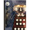 Image 2 : AUTOGRAPHED 16" X 20" ART ROSS TROPHY WITH 19 PLAYERS W/ COA