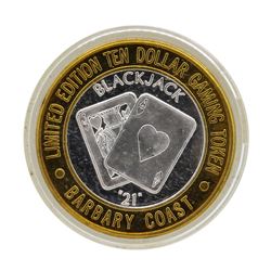 .999 Silver Barbary Coast Las Vegas, Nevada $10 Casino Limited Edition Gaming To