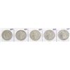 Image 1 : Lot of (5) 1889 $1 Morgan Silver Dollar Coins
