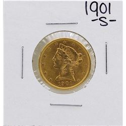 1901-S $5 Liberty Head Half Eagle Gold Coin