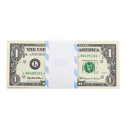 Pack of (100) Consecutive 1999 $1 Federal Reserve STAR Notes San Francisco