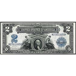 1899 $2 Mini Porthole Silver Certificate Note
