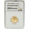 Image 1 : 1982 Great Britain 1/2 Sovereign Gold Coin NGC PF69 Ultra Cameo