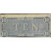Image 2 : 1864 $10 Confederate States of America Note
