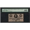 Image 1 : 1864 50 Cents Confederate States of America Note T-72 PMG Choice Uncirculated 64