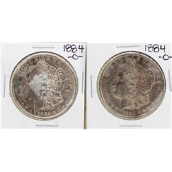 Lot of (2) 1884-O $1 Morgan Silver Dollar Coins