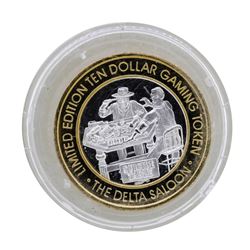 .999 Silver The Delta Saloon Nevada $10 Casino Limited Edition Gaming Token