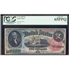 Image 1 : 1869 $2 Rainbow Legal Tender Note Fr.42 PCGS Gem New 65PPQ