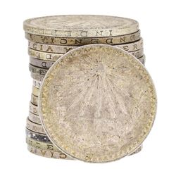 Lot of (17) Mixed Date 1922-1945 Mexico Un Peso Silver Coins