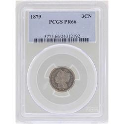 1879 3 Cent Nickel Proof Coin PCGS PR66