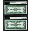 Image 2 : (2) Consecutive 1923 $1 Silver Certificate Note Fr.238 PMG Choice Uncirculated 6