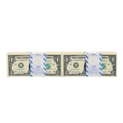 Lot of (1,000) Consecutive 2013 $1 Federal Reserve STAR Notes - 10 Packs