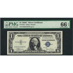 1935C $1 Silver Certificate Note Fr.1612 PMG Gem Uncirculated 66EPQ