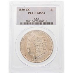 1880-CC $1 Morgan Silver Dollar Coin PCGS MS64 GSA
