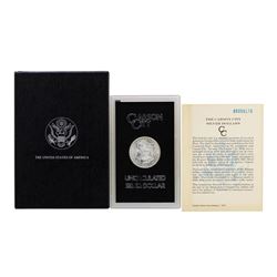 1885-CC $1 Morgan Silver Dollar Coin GSA Uncirculated w/ Box & COA