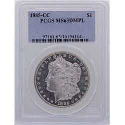 1885-CC $1 Morgan Silver Dollar Coin PCGS MS63DMPL
