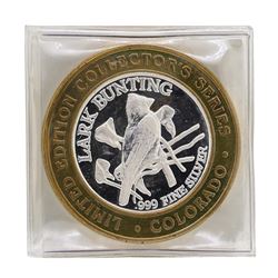 .999 Silver State of Colorado Lark Bunting $10 Casino Limited Edition Gaming Tok