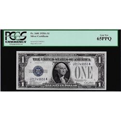 1928A $1 Funnyback Silver Certificate Note Fr.1601 PCGS Gem New 65PPQ