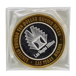 .999 Fine Silver Hilton Starlight Las Vegas $10 Casino Limited Edition Gaming To