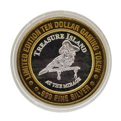 .999 Silver Treasure Island Las Vegas, Nevada $10 Casino Limited Edition Gaming