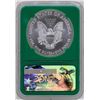 Image 2 : 2017 $1 American Silver Eagle Coin NGC MS70 Early Releases Green Core