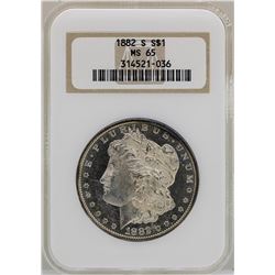 1882-S $1 Morgan Silver Dollar Coin NGC MS65