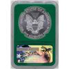 Image 2 : 2017 $1 American Silver Eagle Coin NGC MS70 Early Releases Green Core