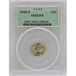 1943-D Mercury Dime Coin PCGS MS65FB