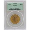 Image 1 : 1901 $10 Liberty Head Eagle Gold Coin PCGS MS61