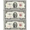 Image 1 : Lot of (3) 1953B $2 Legal Tender Notes