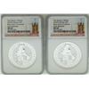 Image 1 : Lot of (2) 2018 Great Britain 5 Pound Queen's Beasts Silver Coins NGC MS69 Early