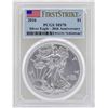 Image 1 : 2016 $1 American Silver Eagle Coin PCGS MS70 First Strike