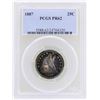 Image 1 : 1887 Proof Seated Liberty Quarter Coin PCGS PR62 Amazing Toning