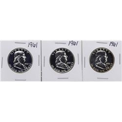 Lot of (3) 1961 Franklin Half Dollar Proof Coins