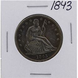 1843 Seated Liberty Half Dollar Coin