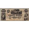 Image 1 : 1800's $100 Canal Bank New Orleans Obsolete Note