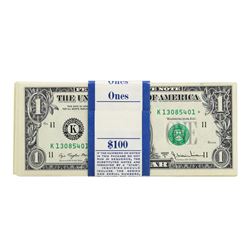 Pack of (100) Consecutive 1977A $1 Federal Reserve STAR Notes Dallas