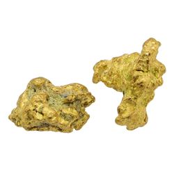 Lot of (2) Australian Gold Nuggets 2.211 Grams Total Weight