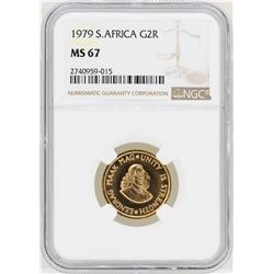 1979 South Africa 2 Krugerrand Gold Coin NGC MS67
