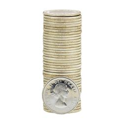 Roll of (40) 1963 Brilliant Uncirculated Canadian Quarters