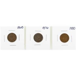 Lot of (3) Indian Head Cent Coins