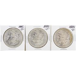 Lot of (3) 1885-O $1 Morgan Silver Dollar Coins