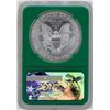 Image 2 : 2017 $1 American Silver Eagle Coin NGC MS70 Early Releases Green Core